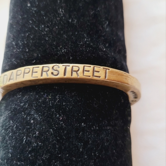 Giles & Brother Le Beau Edgy Railroad Brass Spike Cuff Rare "limited Edition" - Picture 5 of 6